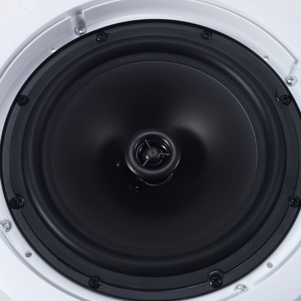 VEVOR Altavoces de Techo 203,2 mm 1 Par, Sistema de Altavoces para Techo, Potencia Máxima de 150 W, Sonido Hi-Fi, Montaje Empotrado, para Sala de Estar, Cine en Casa, Comedor, Balcón Cubierto