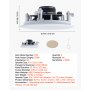 VEVOR Altavoces de Techo 203,2 mm 1 Par, Sistema de Altavoces para Techo, Potencia Máxima de 150 W, Sonido Hi-Fi, Montaje Empotrado, para Sala de Estar, Cine en Casa, Comedor, Balcón Cubierto