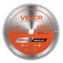 VEVOR Circular Saw Blade, 305 mm Diameter, 100 Sharp Alloy Teeth, 25.4 mm Arbor, Fine Finish, Aluminum Cutting Blade for Circular Saw, with Noise-Reducing Heat Vents, for Cutting Steel and Metal