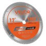 VEVOR Circular Saw Blade, 305 mm Diameter, 100 Sharp Alloy Teeth, 25.4 mm Arbor, Fine Finish, Aluminum Cutting Blade for Circular Saw, with Noise-Reducing Heat Vents, for Cutting Steel and Metal