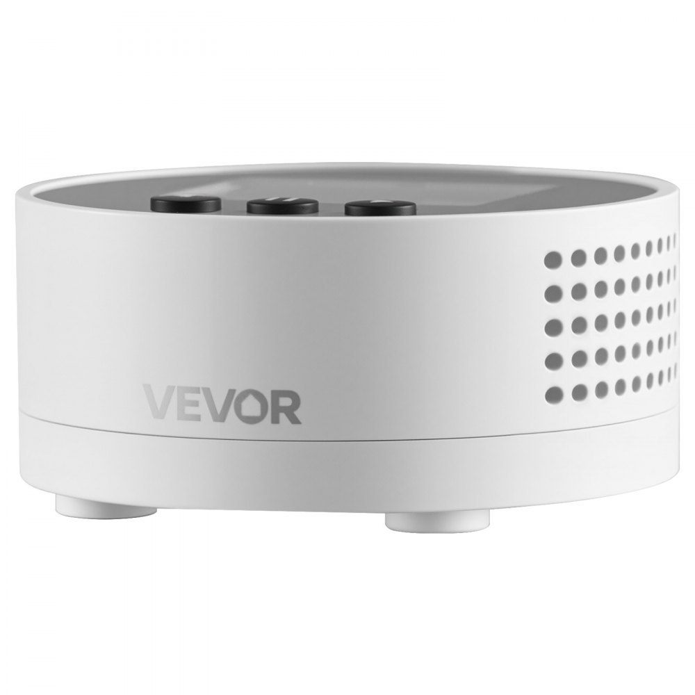 VEVOR Detector de Radón, Rango de Medición de 3,3 Bq a 37 kBq/m³, Monitor Portátil Recargable o Con Cable de Radón y Calidad del Aire, Monitorización de la Concentración de Radón a Largo Plazo