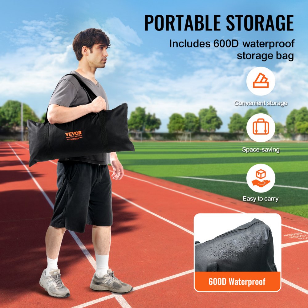 VEVOR Red de Barrera para Barricada, Red de Barrera deportiva de 2380x1070x2120mm Equipo de Práctica Portátil con Bolsa de Transporte,  Red de Protección para Entrenamiento de Béisbol, Softball