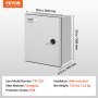 VEVOR control cabinet, NEMA electrical distribution box, 250x300x140 mm, NEMA 4X fiberglass electrical enclosure, IP66 waterproof and dustproof, suitable for indoor and outdoor use, including mounting plate
