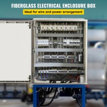Caja eléctrica de fibra de vidrio VEVOR, montaje en pared de 60x50x23 cm