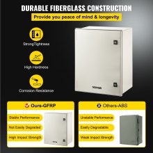 Caja eléctrica de fibra de vidrio VEVOR, montaje en pared de 60x50x23 cm