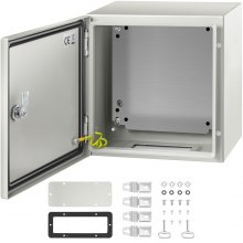 VEVOR Caja Eléctrica de Acero al Carbono IP66 Gabinete Eléctrico 30x30x20 cm Caja Impermeable con Placa de Montaje Caja de Conexiones Eléctricas para Equipos Electrónicos Eléctricos al Aire Libre