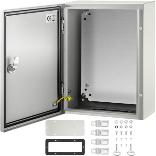 VEVOR Caja Eléctrica de Acero al Carbono 16"x12"x6" IP66 Recubrimiento de Polvo