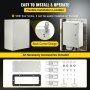VEVOR Caja Eléctrica de Acero al Carbono 16"x12"x6" IP66 Recubrimiento de Polvo
