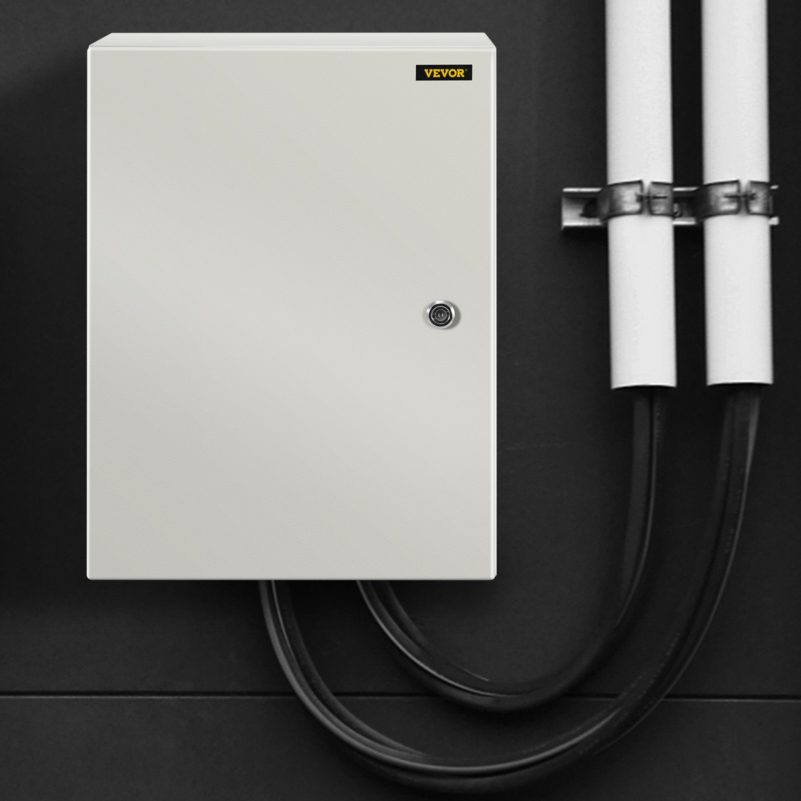 VEVOR Caja Eléctrica de Acero al Carbono 16"x12"x6" IP66 Recubrimiento de Polvo