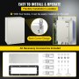 VEVOR Caja NEMA de Acero al Carbono 60 x 40 x 25 cm Caja de Gabinete Eléctrico NEMA 4X IP66 a Prueba de Agua y Polvo Caja de Conexiones Eléctricas para Interiores y Exteriores con Placa de Montaje