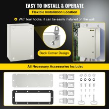 Caja eléctrica de acero del recinto de la caja eléctrica de VEVOR 60x40x25 cm acero de carbono IP65