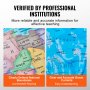 Globo terráqueo giratorio VEVOR con límites nacionales claros y corrientes oceánicas precisas para una enseñanza eficaz.