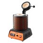 VEVOR Horno de Fusión de Oro Digital, con Crisol Cerámico de 3 kg, 1350 W, máx. 1150 ℃, Kit de Horno de Fusión de Metales para Fabricación de Joyas, Lingotes y Componentes Metálicos, Color Negro