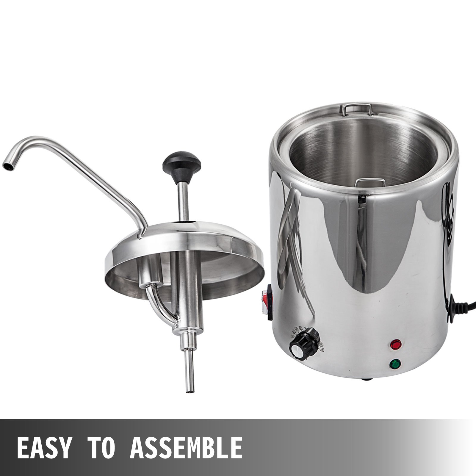 Dispensador De Salsa De Tomate 2.5l 650w Dispensador De Crema Acero Inoxidable