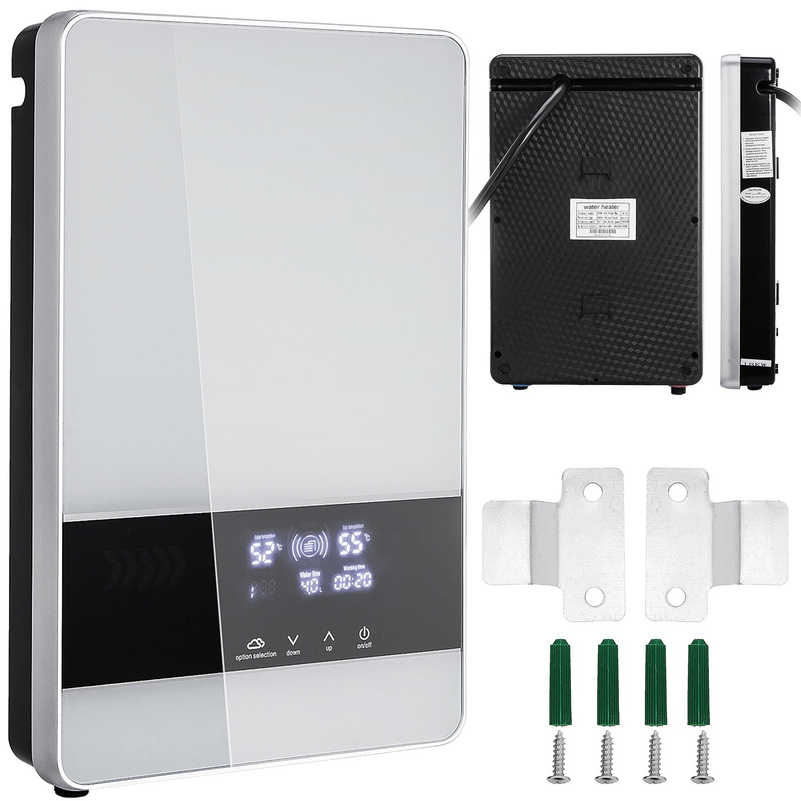 Calentador De Agua Eléctrico Instantáneo 24kw Luz Indicadora Caja Fuerte