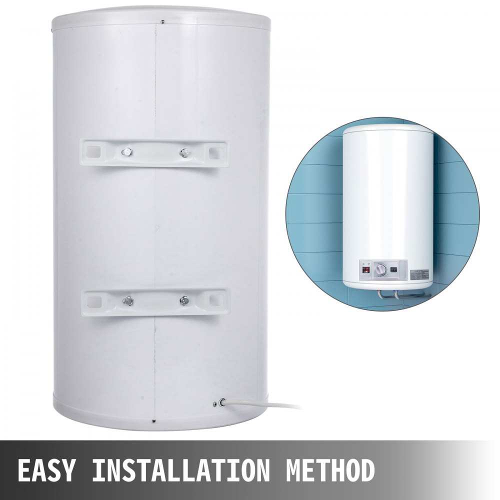VEVOR Calentador de Agua Eléctrico 2 kW Calentador de Agua Calentador de Agua Instantáneo Eléctrico 45 L Rango de Ajuste de Temperatura 30 - 75 ℃ Presión de Agua de 0,7 MPA para Montado en Pared