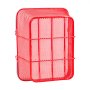 VEVOR Shopping Baskets, 12 PCS, 22L Stackable Metal Grocery Baskets with Handles, Dense Mesh Structure, Holds up to 20 kg, Portable for Grocery, Retail, Stores, Supermarket, Bookstore, Home Use, Red
