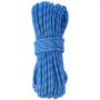 VEVOR 10.2 mm dynamic climbing rope, 40 m (131 ft) outdoor climbing rope, 25 kN breaking strength, stretchable fiber rope with steel carabiner for escape, rappelling, fire rescue, blue