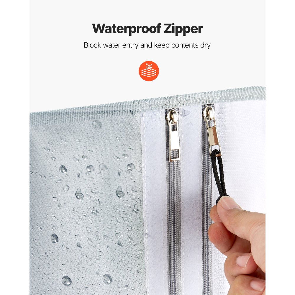 VEVOR Fireproof Document Bag, 1200 ℉ Heat Insulated Fireproof & Waterproof Bag with  Smooth Zipper, Portable File Storage Organizer Home Office Travel Use, for Passports, Important Documents, Files