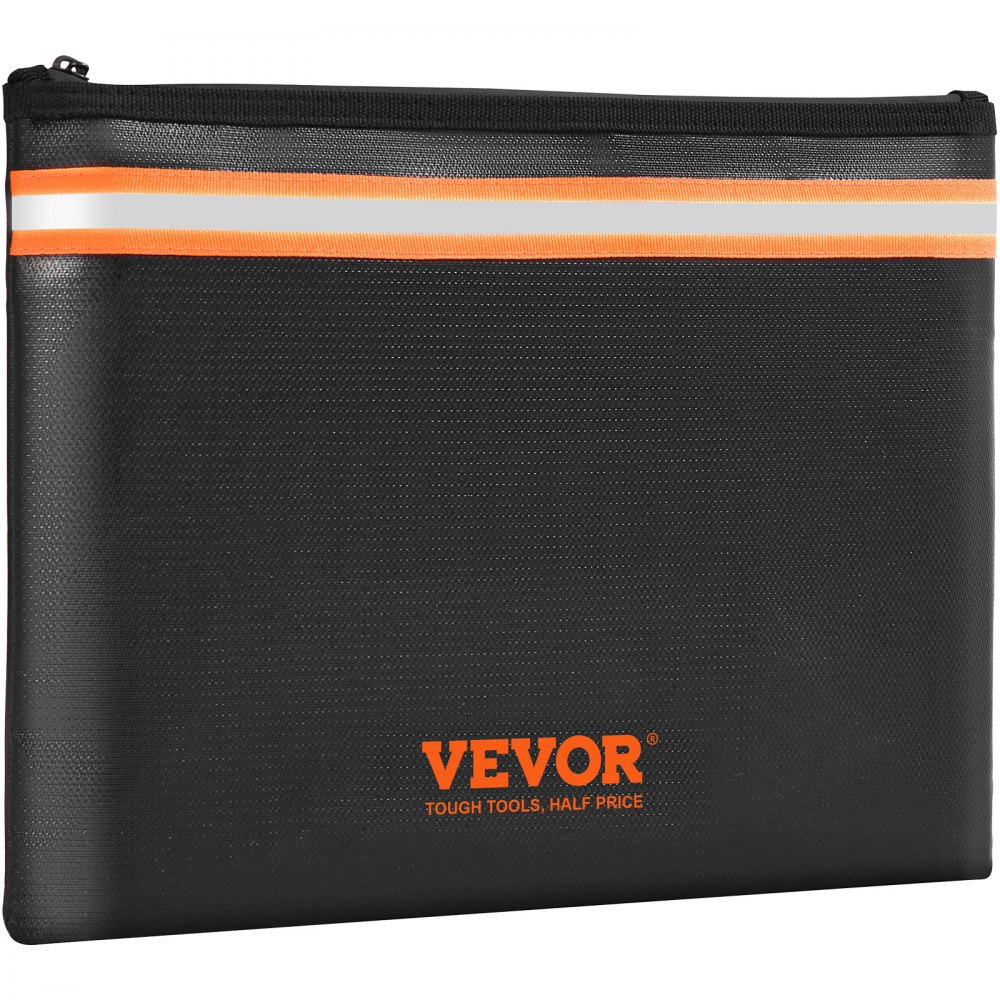 VEVOR Bolsa de Archivo Ignífugo Portátil 33 x 25,5 cm Bolsa para Documentos a Prueba de Fuego hasta 1093 °C Estuche de Documentos Ignífugo e Impermeable con Cierre de Cremallera para Objetos de Valor