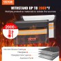 VEVOR Bolsa de Archivo Ignífugo Portátil 20,5 x 12 cm Bolsa para Documentos a Prueba de Fuego hasta 1093 °C Estuche de Documentos Ignífugo e Impermeable con Cremallera de Velcro para Objetos de Valor