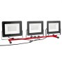 VEVOR Luz de Trabajo LED con Soporte, 21 000 Lúmenes, Luz de 3 Cabezales con Interruptor Individual, Trípode y Cable de Alimentación de 3,3 m para Obras de Construcción, Resistente al Agua IP65