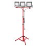 VEVOR Luz de Trabajo LED con Soporte, 21 000 Lúmenes, Luz de 3 Cabezales con Interruptor Individual, Trípode y Cable de Alimentación de 3,3 m para Obras de Construcción, Resistente al Agua IP65