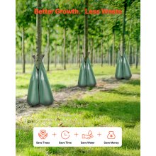VEVOR 12 PCS Bolsa de Riego para Árboles de 75,7 L con Cremallera para Goteo