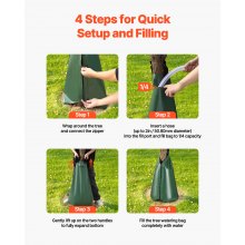 VEVOR 12 PCS Bolsa de Riego para Árboles de 75,7 L con Cremallera para Goteo