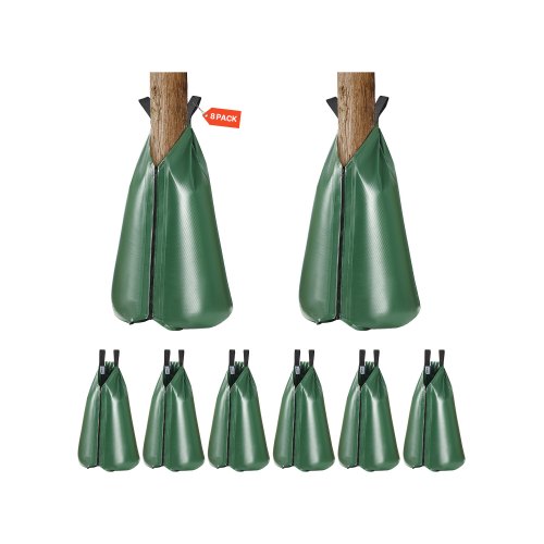 VEVOR 8 PCS Bolsa de Riego de 75,7 L para Árboles Nuevos, Bolsas de Riego por Goteo para Árboles Rellenables de Liberación Lenta de 5 a 9 Horas con Cremallera para Apuntar a las Raíces Profundas