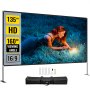 Pantalla de proyector portátil VEVOR de 135 pulgadas con pantalla HD y ángulo de visión de 160 grados