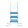 VEVOR Above Ground Pool Ladder, 3-Step Steel A-Frame Swimming Pool Stairs for 91.4 cm High Wall, 136 kg Capacity Entry/Exit Steps with Secure Non-Slip Sturdy Wide Step, Easy Setup, White & Blue