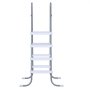 VEVOR Escalera para Piscina Desmontable de 4 Peldaños Capacidad 136kg, Escalera de Seguridad de Acero al Carbono Antideslizante con Patas de Goma, Pasamanos Ergonómicos para Piscina Elevada de 121,9cm