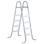 VEVOR Escalera para Piscina Desmontable de 4 Peldaños Capacidad 136kg, Escalera de Seguridad de Acero al Carbono Antideslizante con Patas de Goma, Pasamanos Ergonómicos para Piscina Elevada de 121,9cm