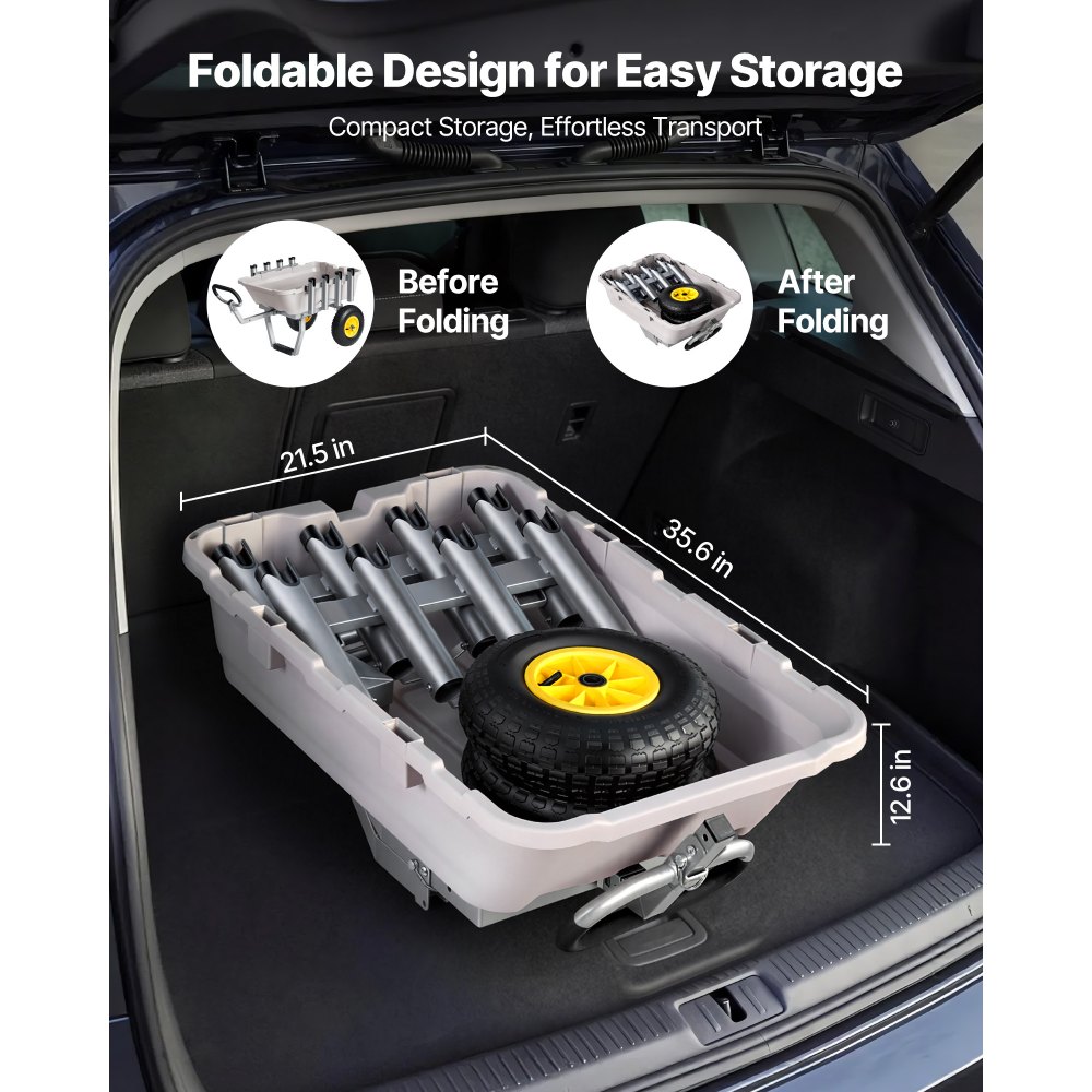VEVOR Carro de Pesca para Playa con Ruedas Todoterreno de 330 mm y Portacañas, Carrito para Playa de Aluminio con Capacidad de 90 kg, 8 Soportes para Cañas para Pesca, Transporte, Camping y Exteriores