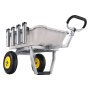 VEVOR Beach Fishing Cart, 90.7 kg Load Capacity, Fishing Cart with Poly Bed, Heavy-Duty Aluminum Alloy Frame, 330 mm All-Terrain Tires, 8 Rod Holders, Strap, Easy to Clean, for Outdoor Camping Picnic