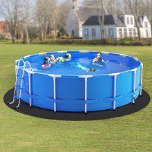 VEVOR Revestimiento Redondo para Piscinas de 7,3 m para Piscinas Elevadas, Negro