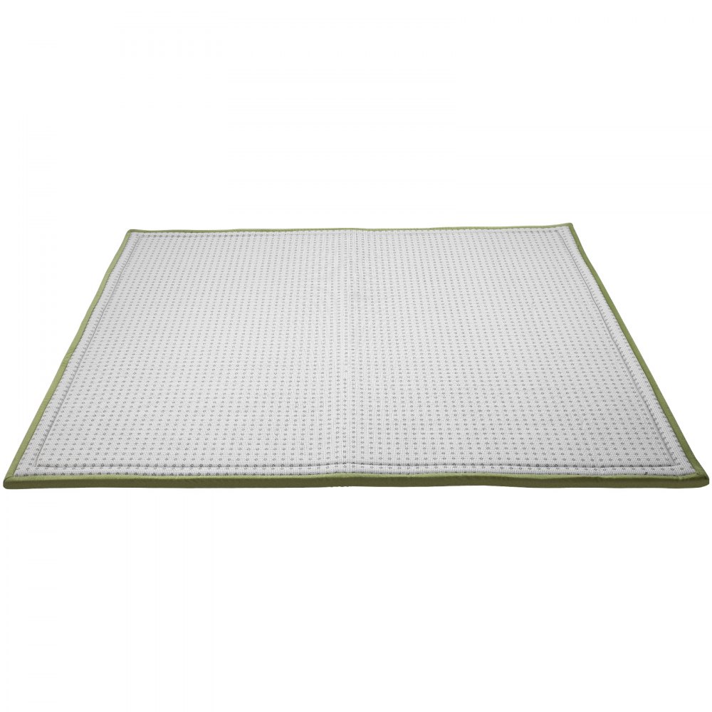 Alfombra De Juego Para Bebés Suaves Lana De Coral Y Espuma 2 X 2.4m Manta Verde