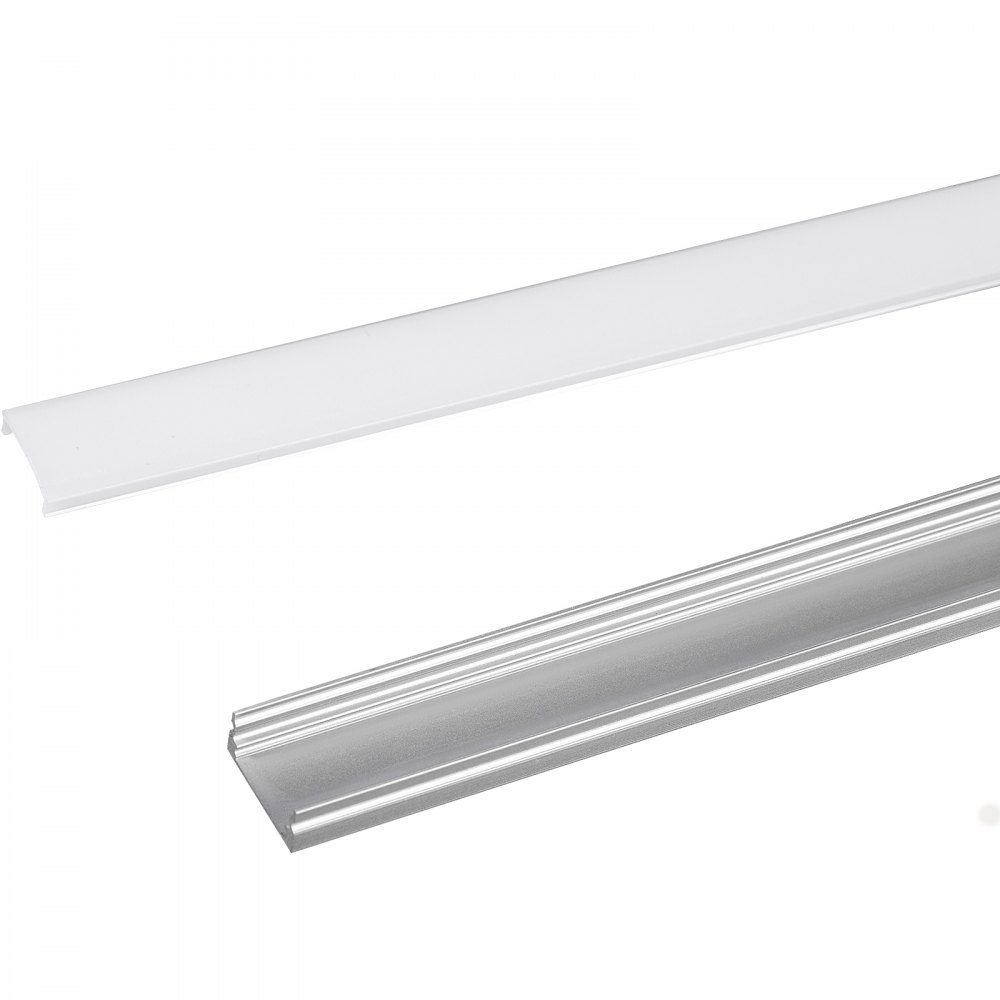 Vevor Perfil Aluminio Para Tira Led 1 M Canal De Aluminio Led 20 Pcs Rectángulo