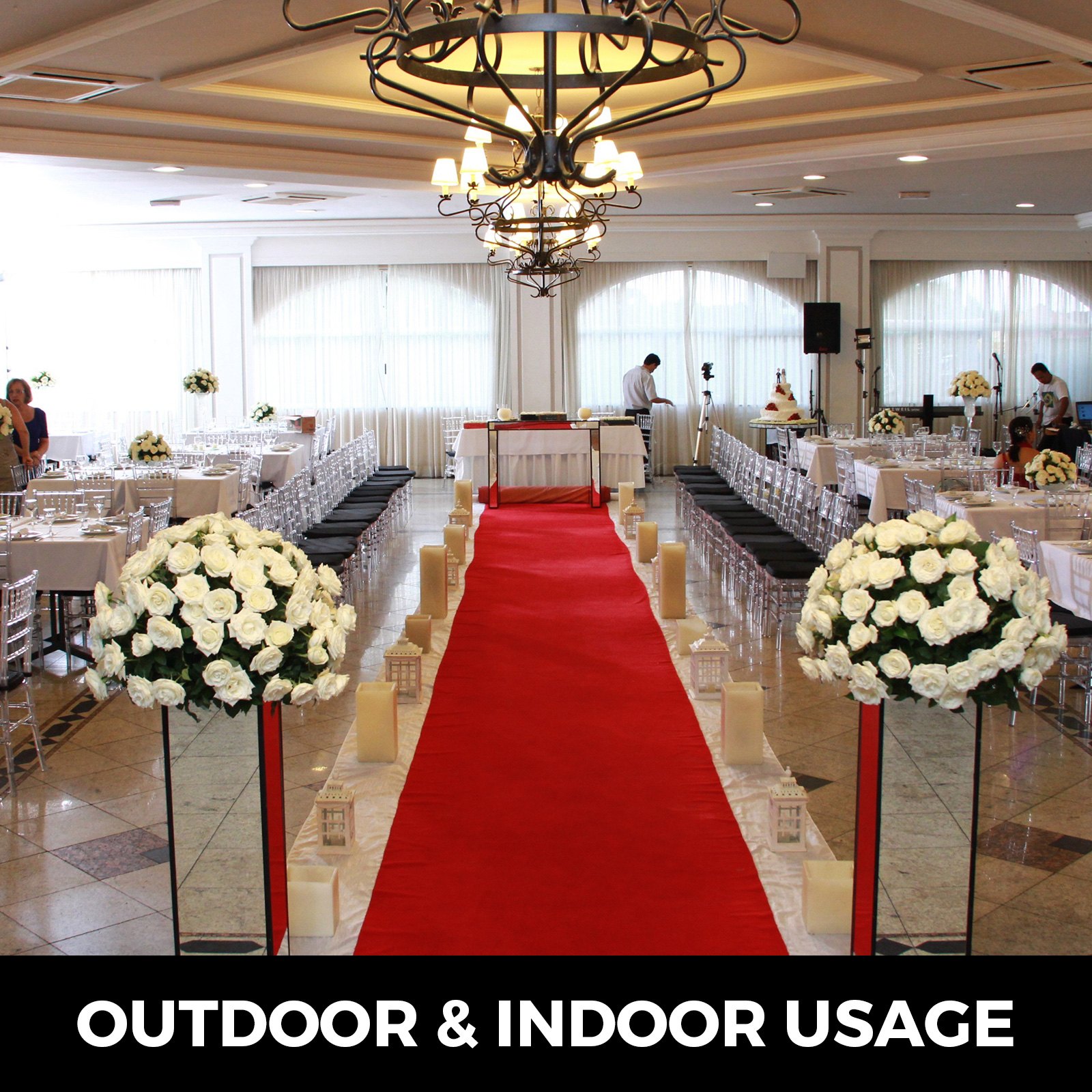 Alfombra Roja 1.2x4m Para Pasillo Actividades Exteriores Decoracion Boda