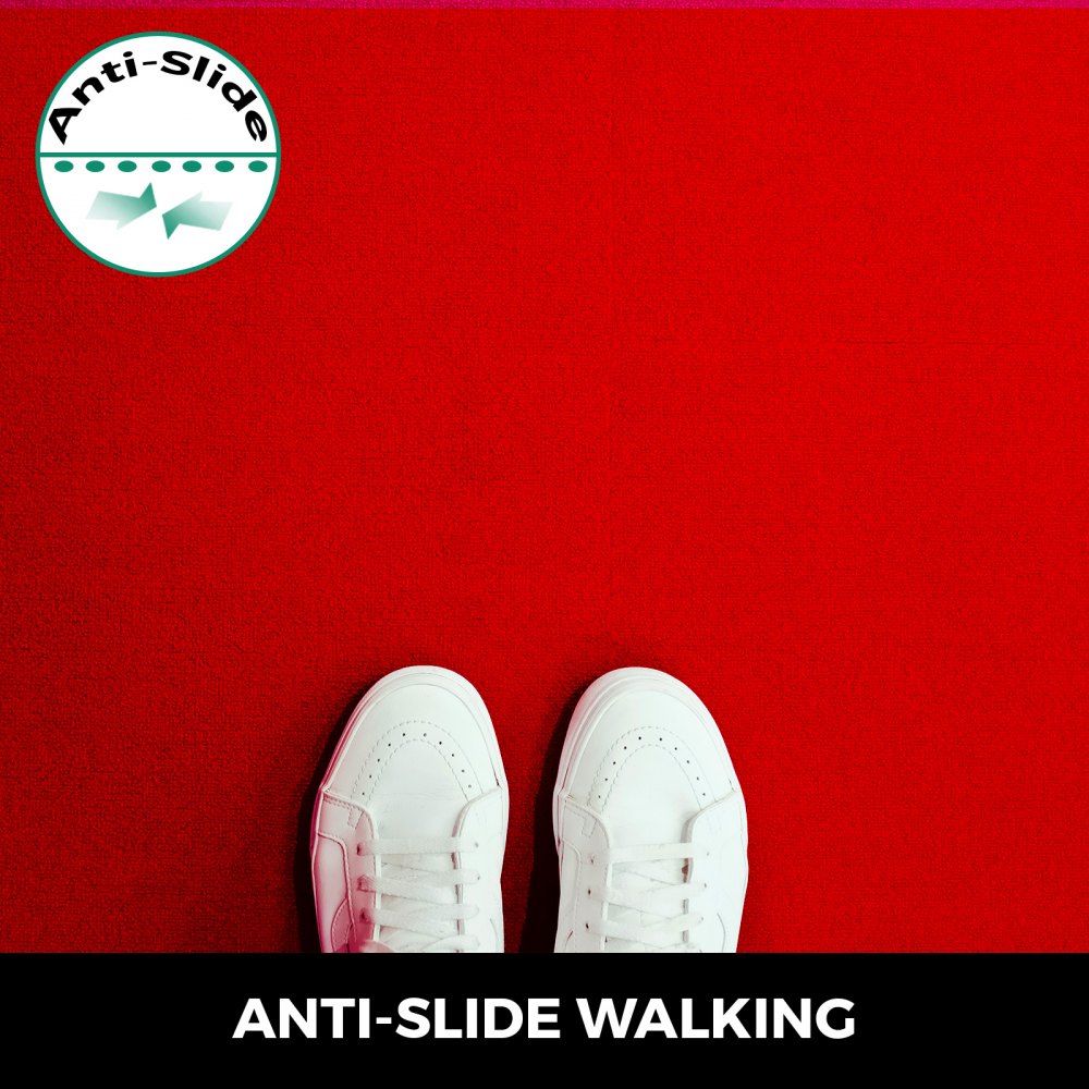 Alfombra Roja 1x5m Moqueta Roja Para Actividades Bodas Pasillos Antideslizante