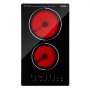 VEVOR Placa Vitrocerámica, 52 x 30 cm, 2 Zonas de Cocción, 3000 W 220 V, Portátil, Control Táctil, con 9 Niveles de Potencia, Temporizador, Bloqueo Infantil, Protección Contra Sobrecalentamiento
