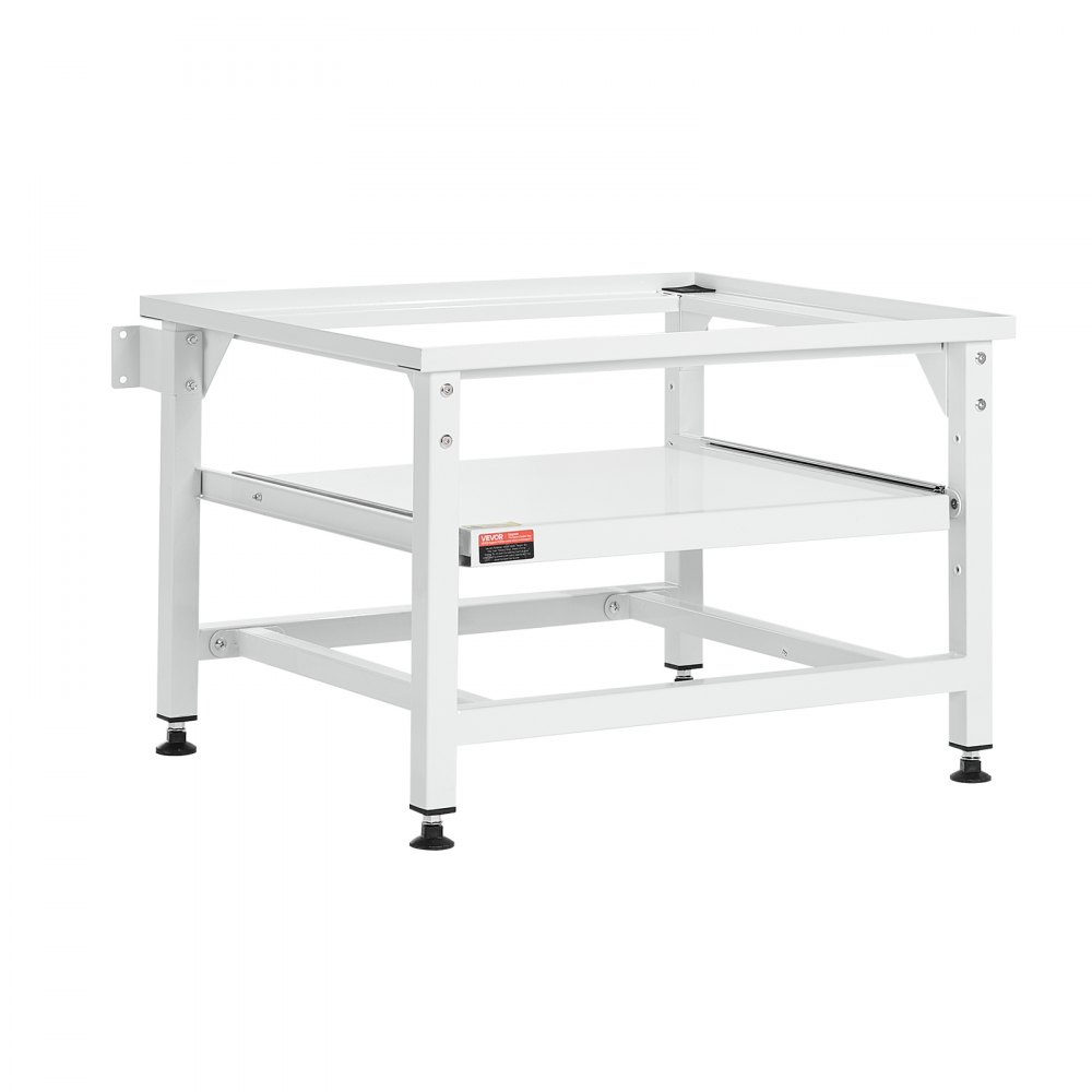VEVOR Soporte para Lavadora Alto de 430 mm, Base de Lavadora de Acero Resistente, Capacidad de Carga de 318 kg, Pedestal Universal para Secadora con Bandeja Extraíble, Patas Antideslizantes, Blanco