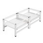 VEVOR Soporte para Lavadora Alto de 370 mm, Base de Lavadora de Acero Resistente, Capacidad de Carga de 318 kg, Pedestal Universal para Secadora con Bandeja Extraíble, Patas Antideslizantes, 2 Piezas