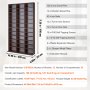 VEVOR Media Storage Cabinet, Adjustable DVD Cabinet, CD Storage for up to 1080 CDs, Protects and Organizes Music, Film, Video Game or Memorabilia Collections - Espresso