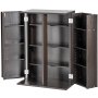 Mueble de almacenamiento multimedia VEVOR, mueble para DVD con puertas y estantes, capacidad para hasta 576 CD, estante ajustable para DVD, protege y organiza música, películas, videojuegos o colecciones, color espresso