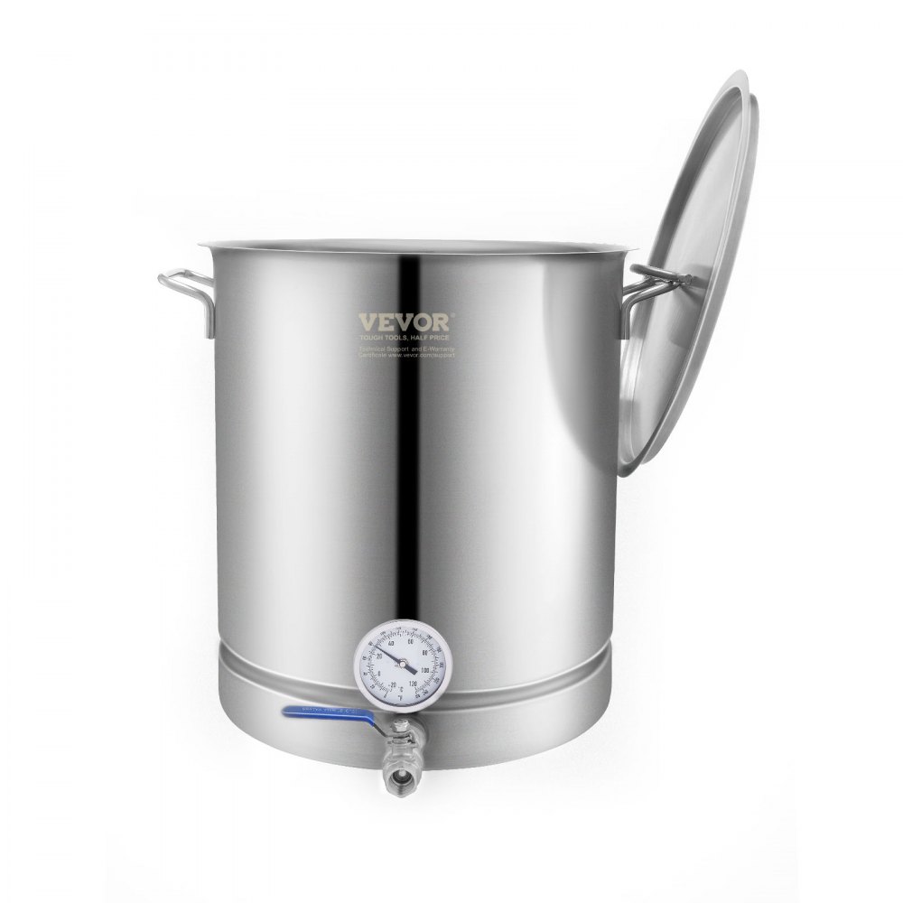 VEVOR Beer Brewing Kettle, Beer Brewing System 60.56 L, Beer Brewing Set, Mash Kettle 400 x 480 mm, Stainless Steel Beer Brewing Systems with Dual Temperature Display, Beer Brewing System, Suitable for Beers, Red Wines, etc.