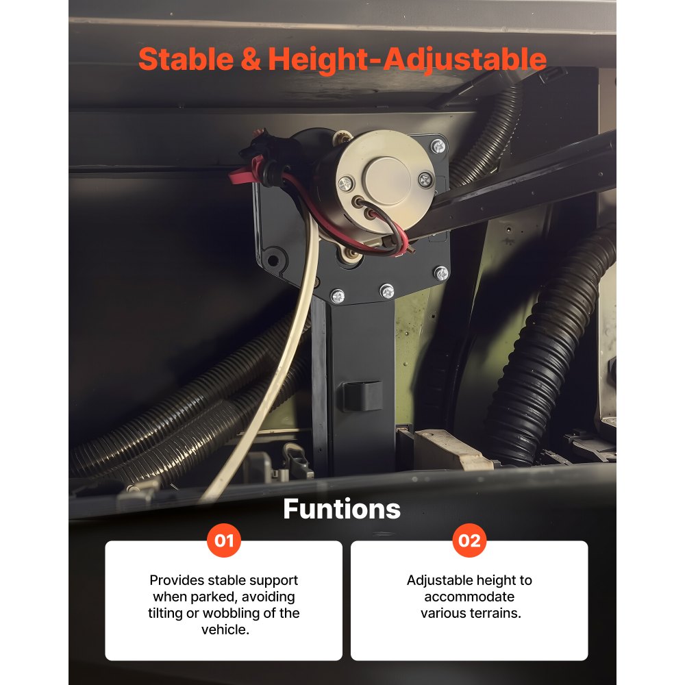 VEVOR RV Fifth Wheel Landing Gear Box 276602, Universal Mount Steel Gearbox Compatible with Lippert Venture, Atwood, Stromberg Carlson Landing Gear Systems, Replace LG-179015, Adjustable Height, Black