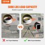 VEVOR Estabilizador de Quinta Rueda Carga de 2,27 T Trípode de Quinta Rueda de Acero Altura Ajustable de 880-1450 mm Soporte de Estacionamiento para Autocaravana Remolque Vehículo Recreativo