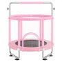 VEVOR Kids Trampoline, Mini Leisure Trampoline, 147 cm, Adjustable, for Toddlers, with Safety Net & Basketball Hoop, Birthday Gift, Christmas Toy for Children 3 Years and Up, Pink